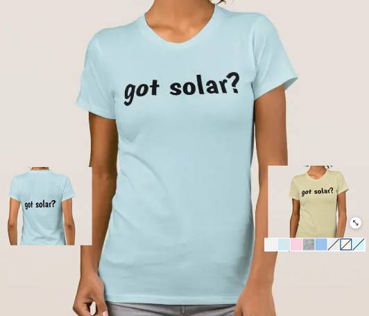 Women's stylized t-shirt GOT SOLAR?