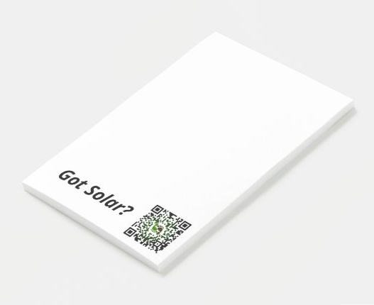 Post-it® Notes customized for solar referral partners